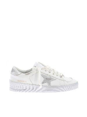 GOLDEN GOOSE: trainers - Stardan sneakers in white and silver