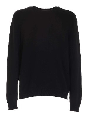 MOSCHINO: crew necks - Lightweight sweater in black