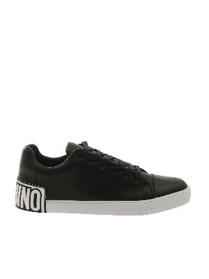 MOSCHINO: trainers - Logo sneakers in black