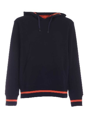 PS BY PAUL SMITH: Sweatshirts & Sweaters - Happy hoodie in blue