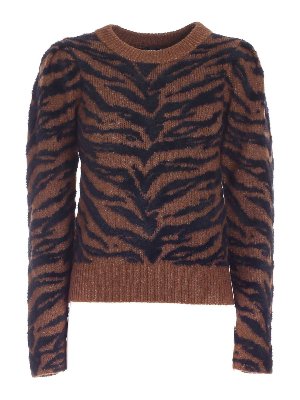 DKNY: Strickpullover mit Rundhalsausschnitt - Rundhalspullover - Animal