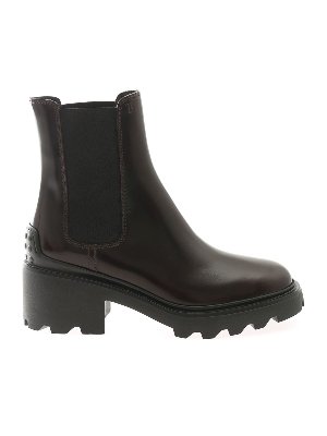 TOD'S: Bottines - Bottines - Bordeaux