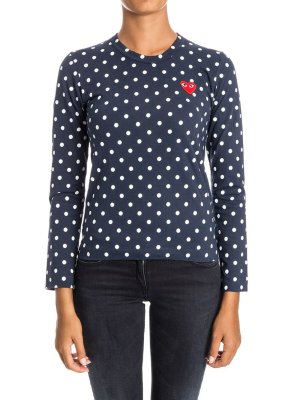 Comme des Garçons Play: Camisetas - Camiseta - Azul