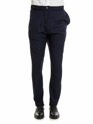 【関税&送料込】Vivienne Westwood Navy Blue Trousers In Wool Vivienne Westwood Pants for Women | Online Sale up to 67