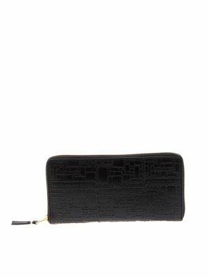 COMME DES GARÇONS WALLET: wallets & purses - Embossed Logo wallet in black
