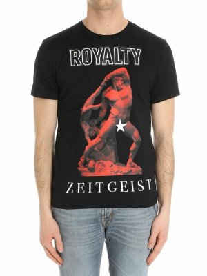 Tシャツ・カットソー FAUSTO PUGLISI Men Tops FRU7091PF0230999 Black DOFORESTO black cotton T-shirt with zipper brand HUGO