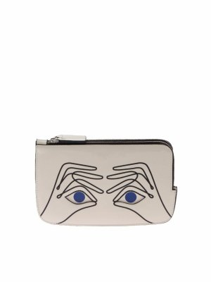 Lulu Guinness: Clutch - Pochette - Blanc