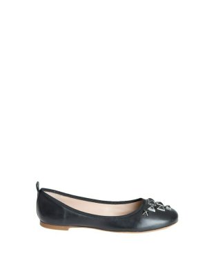jimmy choo GISELA フラット 35.5 Jimmy Choo - Gisela Black Leather & Patent Cap Toe Flat