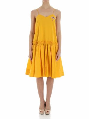 Vivetta: short dresses - Yellow Greip dress