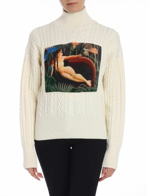 KENZO: Turtlenecks & Polo necks - Cream-color sweater Collaboration Memento 3