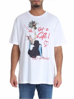 VIVIENNE WESTWOOD: t-shirts - Get a Life white t-shirt
