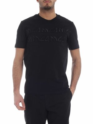 McQ Alexander Mcqueen: t-shirts - Mcq embroidered black t-shirt