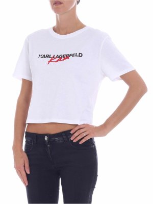KARL LAGERFELD: T-shirts - T-Shirt - Weiß