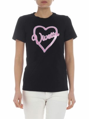 Vivetta: t-shirt - T-shirt Tarquinia nera Vivetta