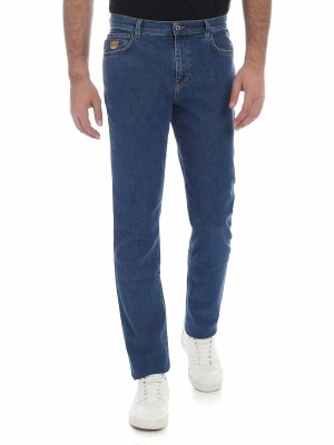 MOSCHINO: straight leg jeans - Blue Moschino Teddy Bear jeans