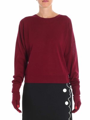 Vivetta: Turtlenecks & Polo necks - Yamada burgundy sweater with gloves included