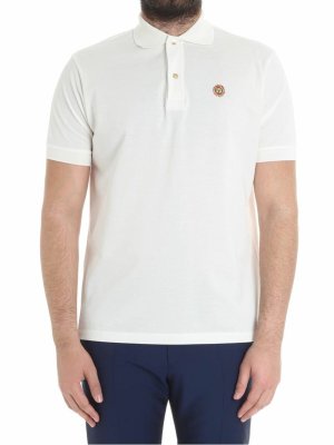PAUL SMITH: polo shirts - White polo with Sole embroidery