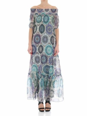 FUZZI: Knielange Kleider - Knielanges Kleid - Bunt