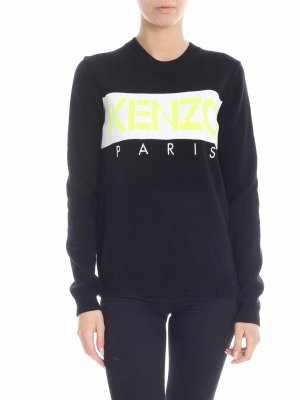 KENZO: Suéteres con cuello pico - Suéter Cuello Redondo - Negro