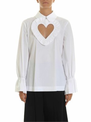 Vivetta: blouses - Heart blouse in white