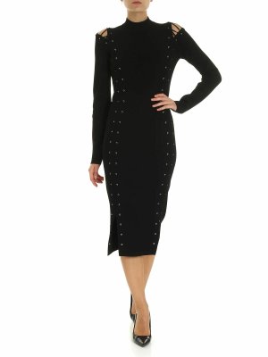 McQ Alexander Mcqueen: maxi dresses - Long dress in black with shoulder cut-out