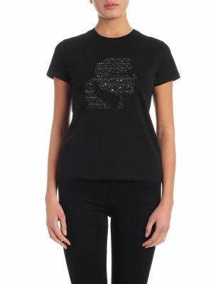 KARL LAGERFELD: t-shirts - Karl Bouclè t-shirt in black