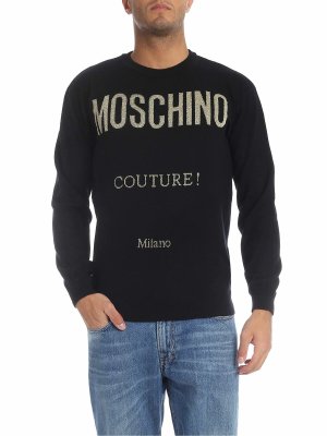 MOSCHINO: Pull col rond - Pull Col Rond - Noir