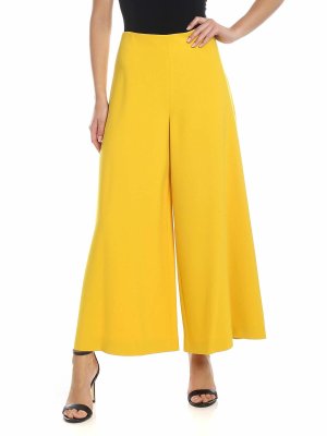 Vivetta: casual trousers - Crop trousers in yellow