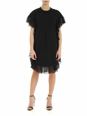 SEE BY CHLOE': Knielange Kleider - Knielanges Kleid - Schwarz