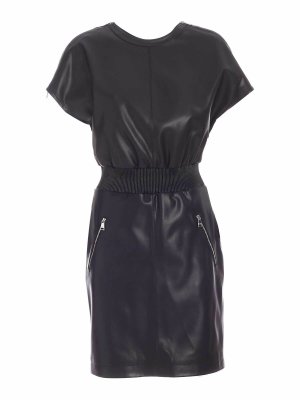 Elisabetta Franchi All over logo one-shoulder dress Elisabetta Franchi All over logo one-shoulder dress