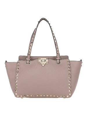 VALENTINO GARAVANI: totes bags - Rockstud leather tote bag