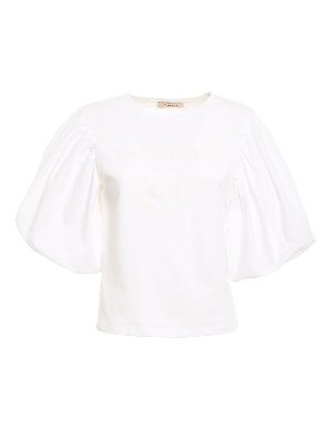 TWINSET: t-shirts - Glittered logo T-shirt