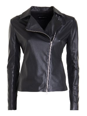 レザージャケット・コート FABIANA FILIPPI Women Leather Jackets PLD271W272F263825 Blac Fabiana Filippi Leather jacket in black - Black