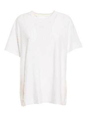 GIVENCHY: t-shirts - Towelling logo T-shirt