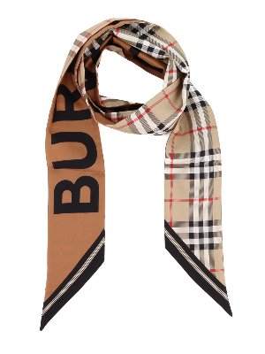 BURBERRY: scarves - Silk twill scarf