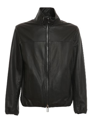 EMPORIO ARMANI: Chaquetas de cuero - Chaqueta De Cuero - Negro