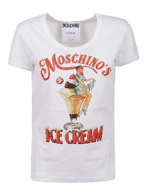 MOSCHINO: t-shirts - Ice cream print T-shirt