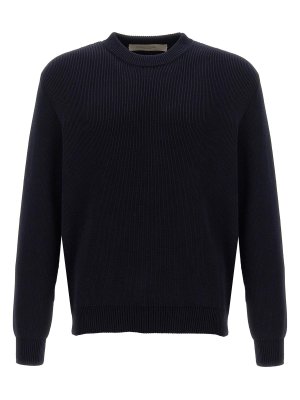 GOLDEN GOOSE: Strickpullover mit Rundhalsausschnitt - Rundhalspullover - Dunkelblau