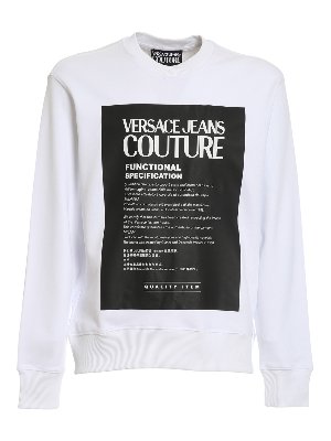 Versace Jeans Couture: Sweatshirts und Pullover - Sweatshirt - Weiß