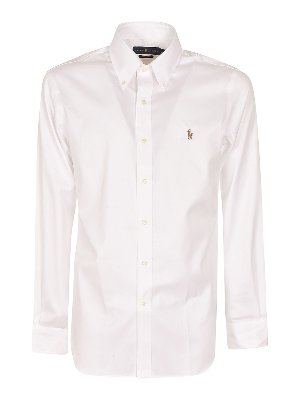 Dolce & Gabbana Embroidered logo white cotton shirt