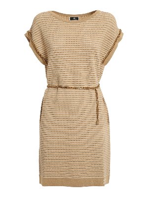 ELISABETTA FRANCHI: ショートドレス - ショートドレス - キャメル