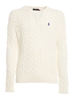 POLO RALPH LAUREN: Pull col rond - Pull Col Rond - Blanc