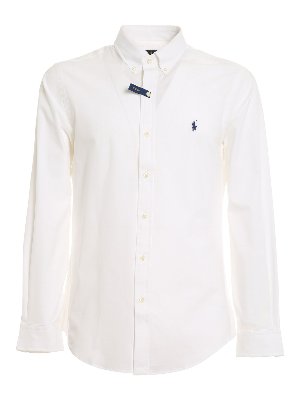 Tシャツ・カットソー Ralph Lauren LONG SLEEVE SPORT SHIRT (710 723 610 003 RL) POLO RALPH LAUREN - Men Long Sleeve Cotton Honeycomb Texture
