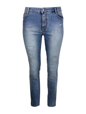 ERMANNO SCERVINO: straight leg jeans - Cabochon detailed jeans