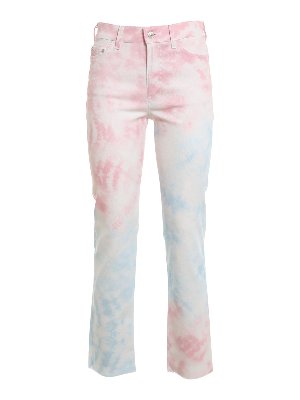 CHIARA FERRAGNI: straight leg jeans - Tie-dye jeans