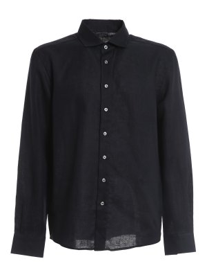 Tシャツ・カットソー BARBA SS24 Poplin shirt (T1U12P01PZ2700 0001) Barba Poplin shirt - Blue - Men | PZ2710I1U12B09BLU | thebs.com