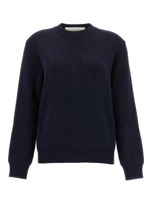 GOLDEN GOOSE: Strickpullover mit Rundhalsausschnitt - Rundhalspullover - Blau