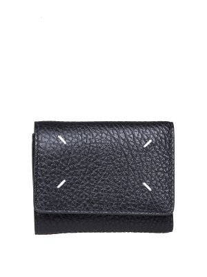 Maison Margiela: wallets & purses - Black leather wallet