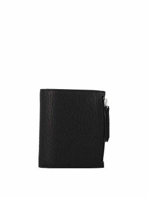 MAISON MARGIELA 黒ポーチ財布unisex国内発送送料無料数量限定 MaisonMargiela黒 レザー 二つ折り財布