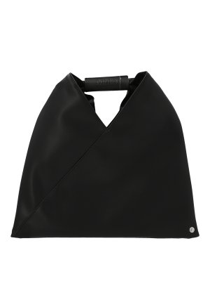 Elisabetta Franchi Faux leather and canvas black logo tote